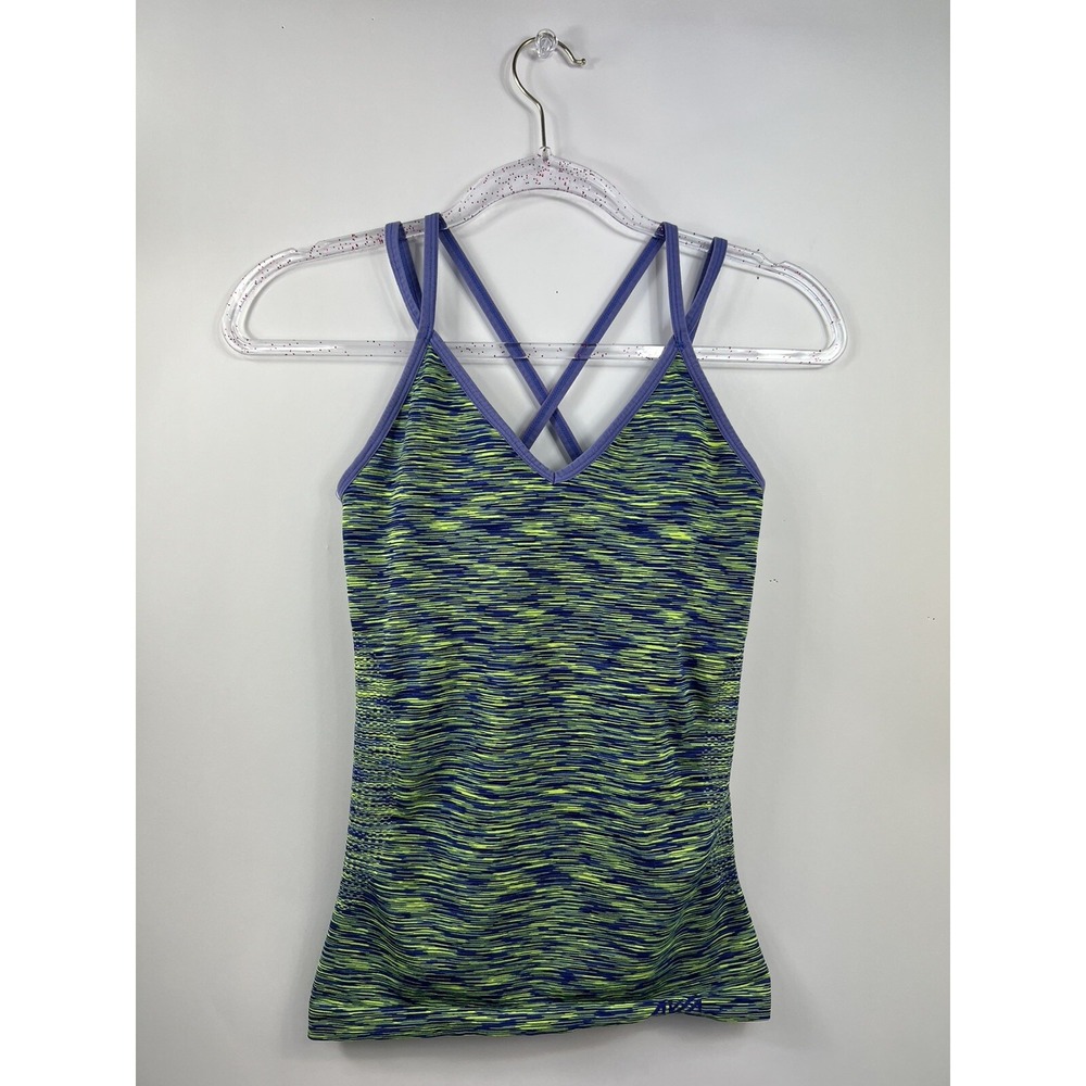 Avia Tankini Top Women's Size M‎ Multicolor Crisscross Back Stretch